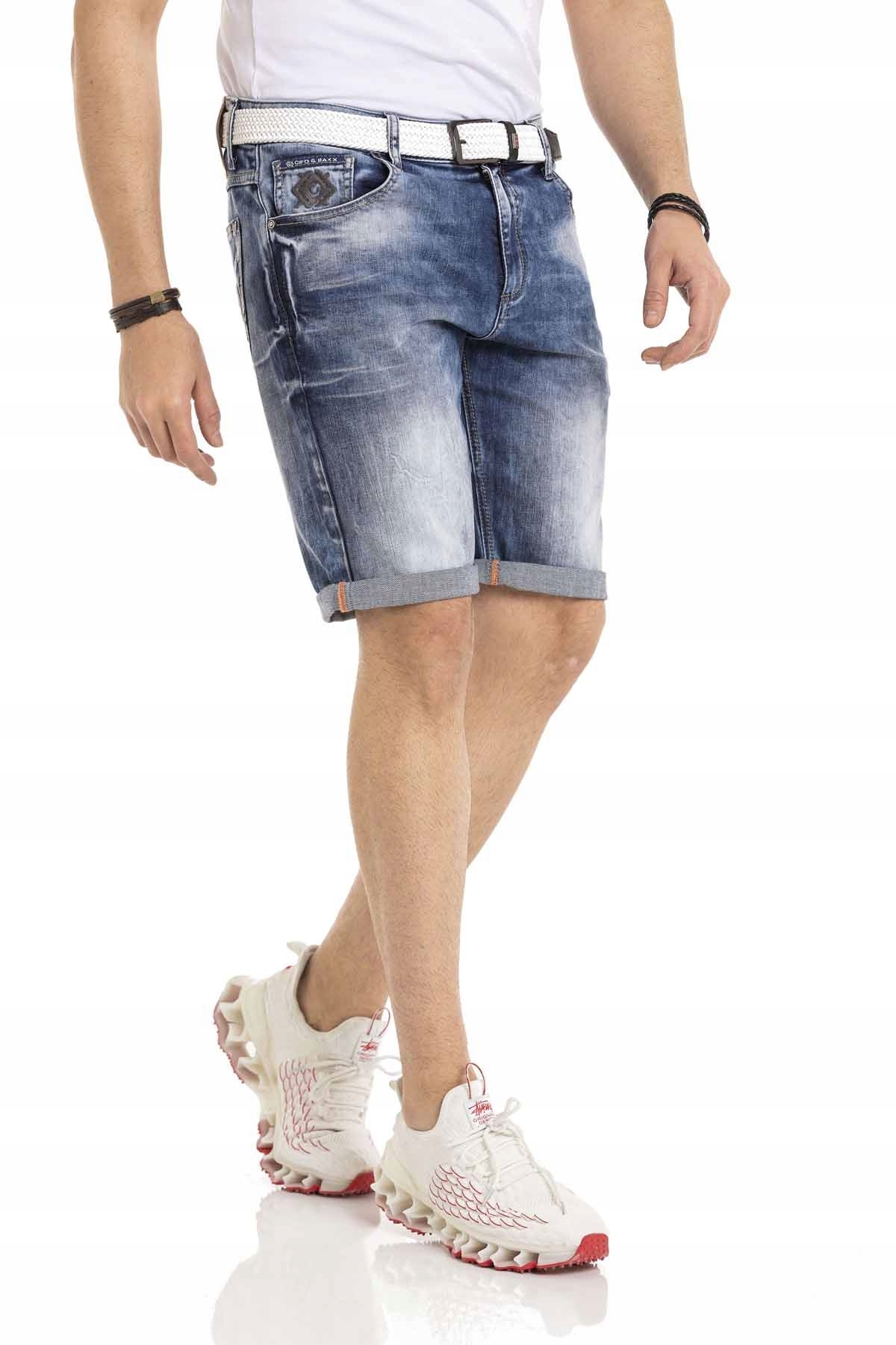 

Spodenki Męskie Krótkie Jeansy Cipo Baxx Blue: 33