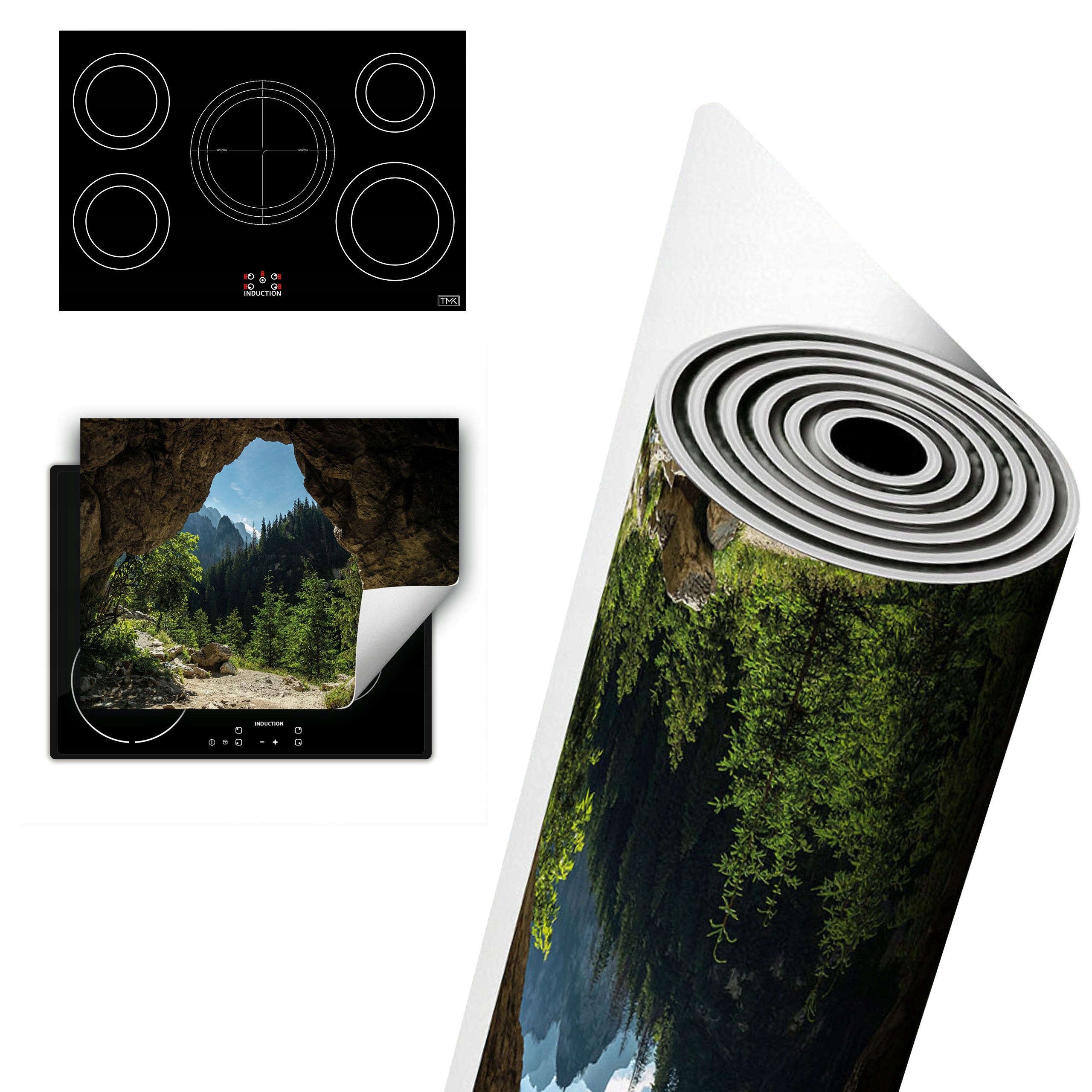 Vinylová Ochrana Na Indukci Pracovní Deska 80x52 les