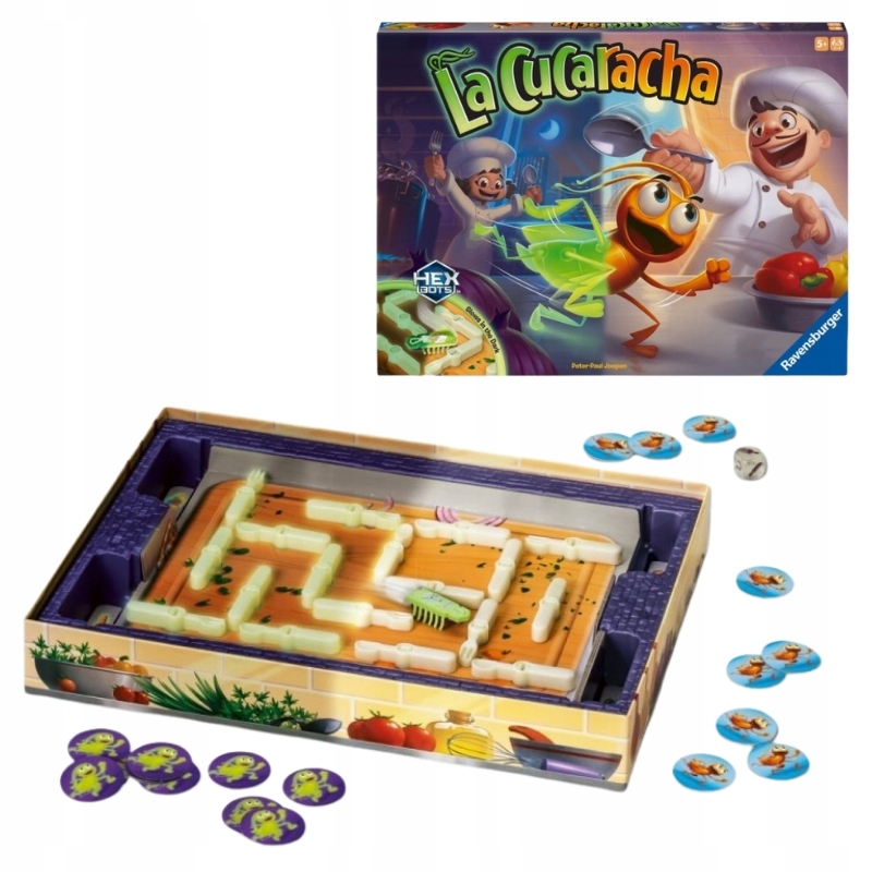 La Cucaracha Gra Planszowa Rodzinna Zręcznościowa Edycja Specjalna Świeci