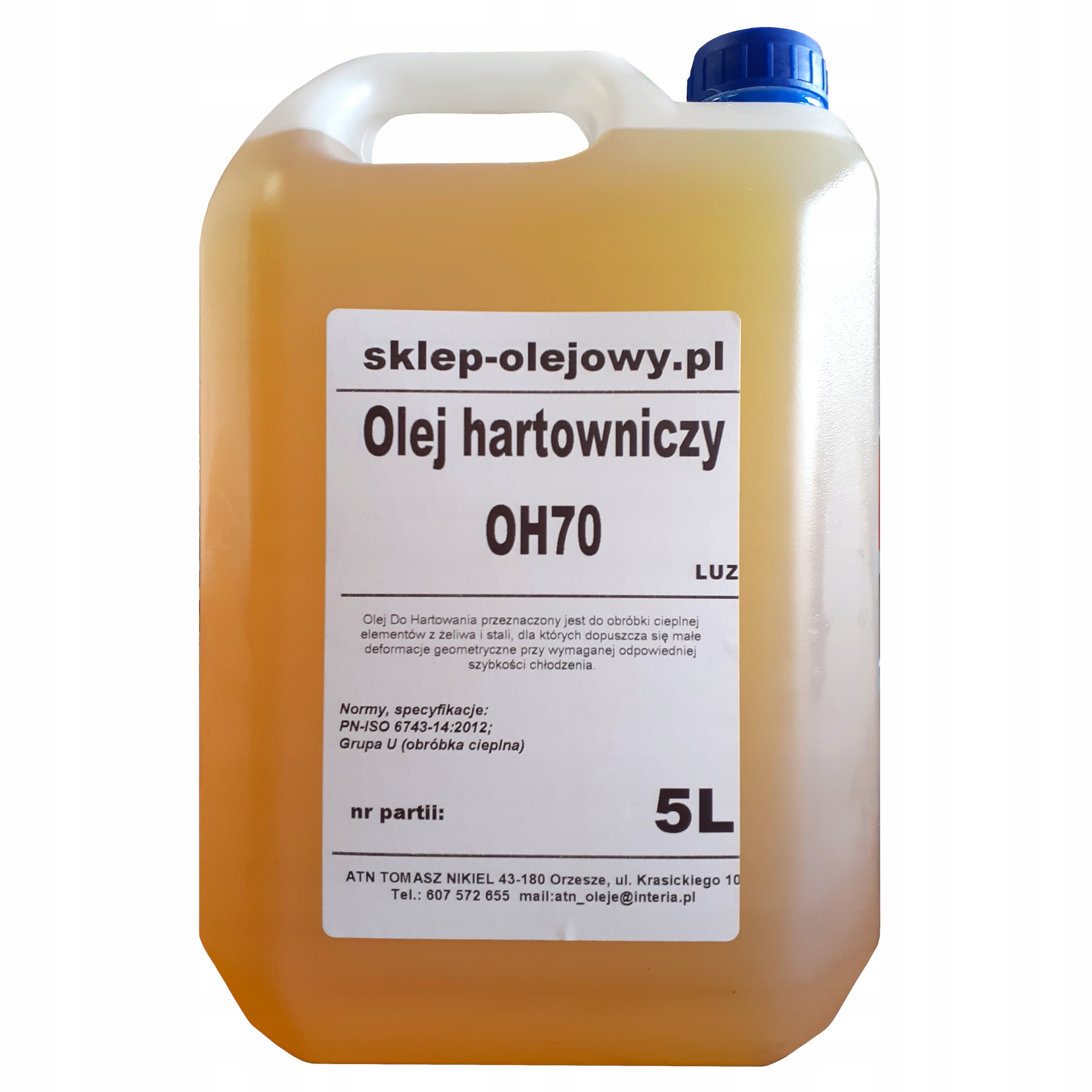 

Olej Hartowniczy Jasol Oh 70 5L