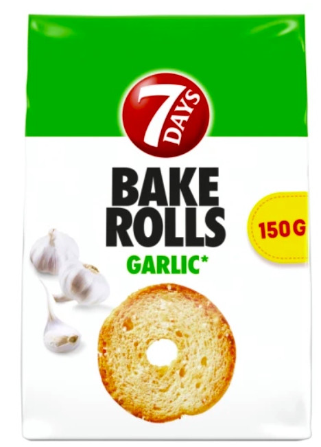 12 Sztuk Bake Rolls 150G Czosnek Garlic
