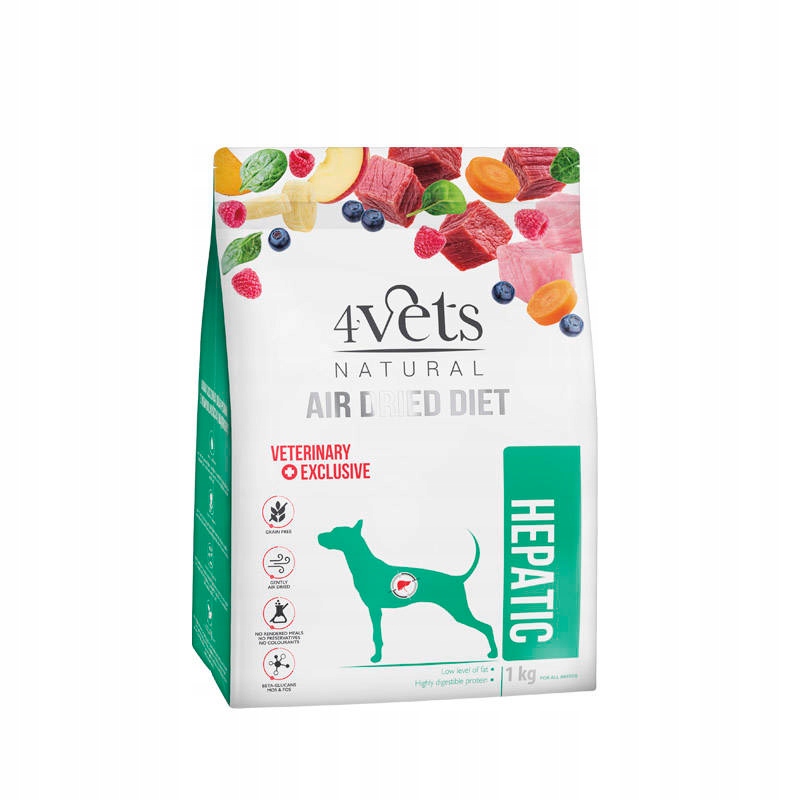 Levně 4Vets Natural Hepatic krmivo pro psy s nemocnými játry 1 kg