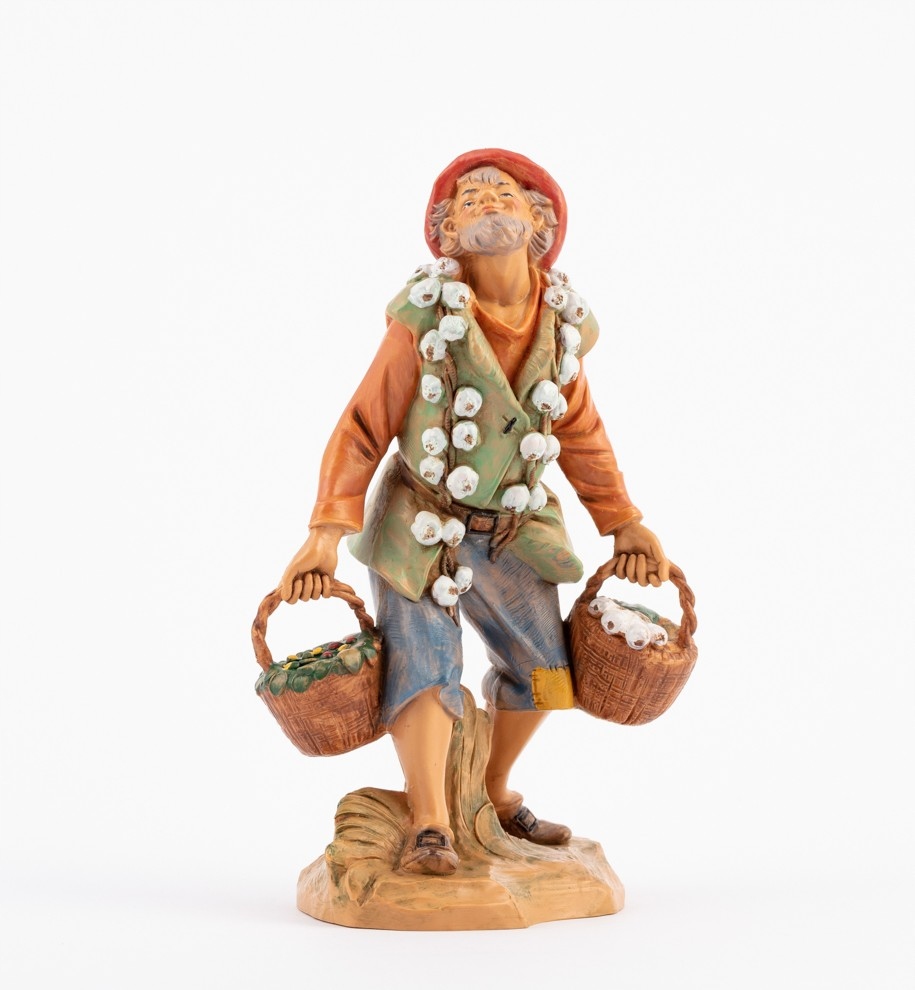 Figurka do betlému od firmy Fontanini – prodejce zeleniny – pro figurky o výšce 19 Cm