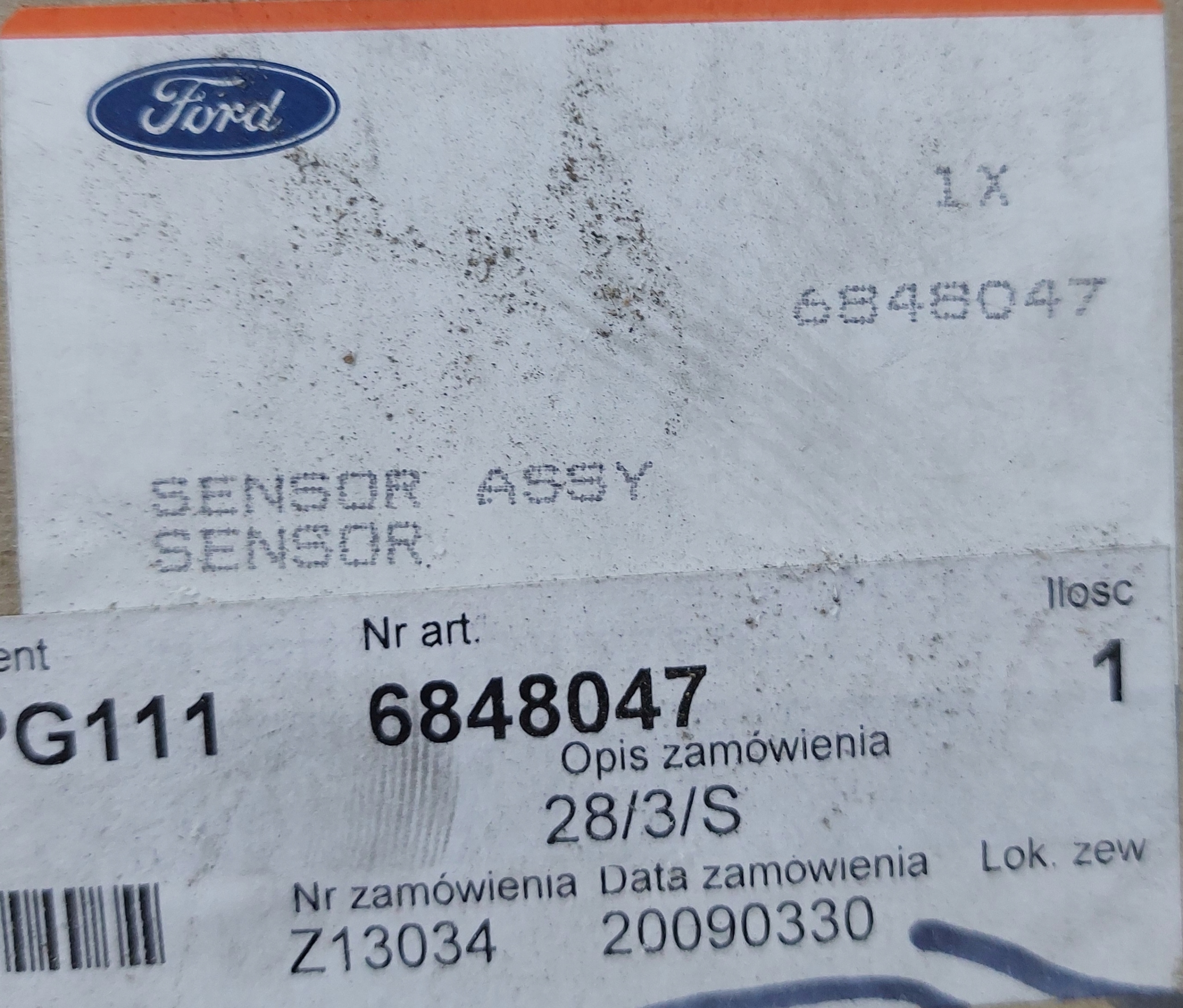 flow meter FORD 93BB12B579BA FORD