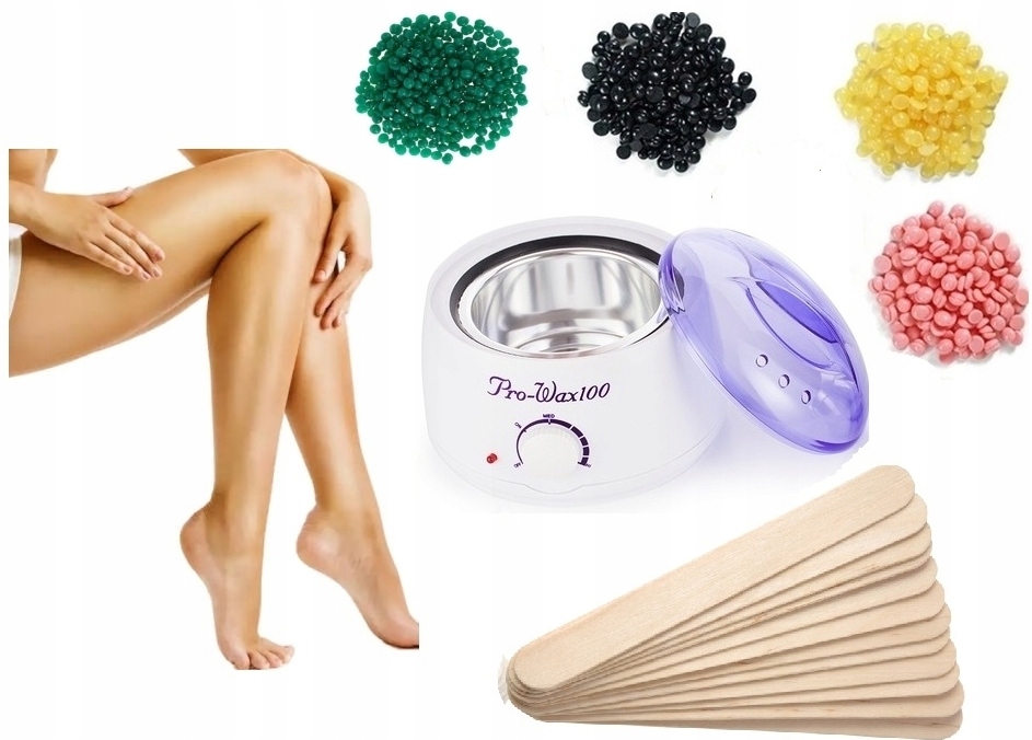 Zestaw do Depilacji Podgrzewacz + Wosk Dimax Granulki 1KG + Szpatułki