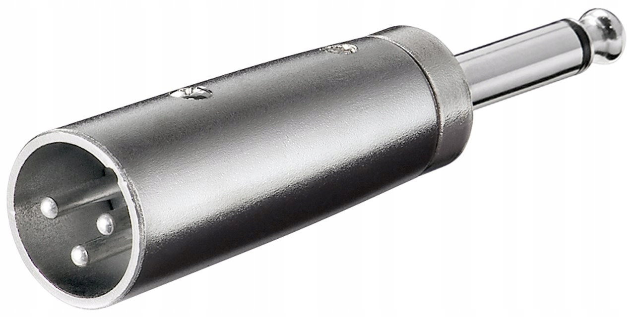 

Adapter Xlr wtyk jack Aux mono 6,35 mm na wtyk Xlr