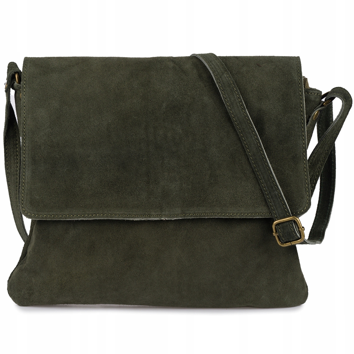 Dámská kožená semišová kabelka přes rameno italská B5, prostorná reportáž