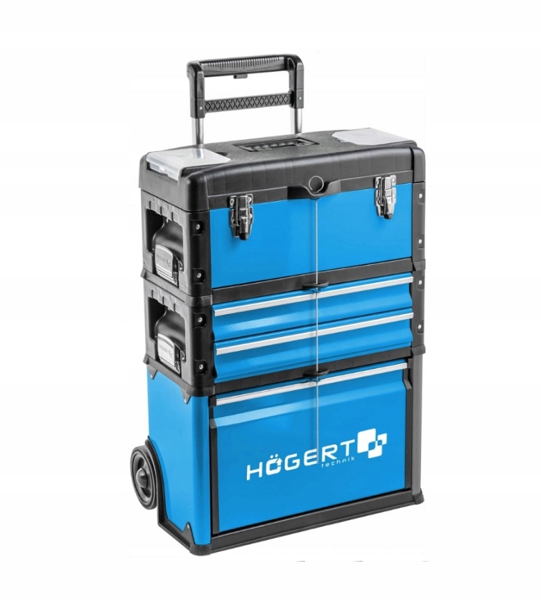 

Hogert Wózek Narzędziowy 3 Segmenty Kółka Rączka