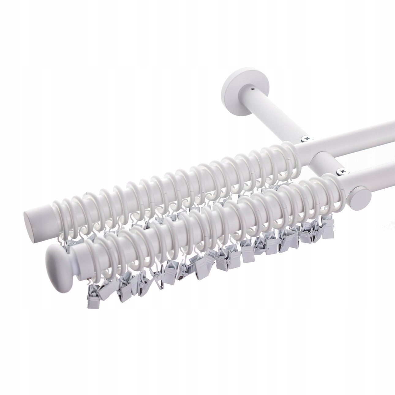 Dekoria Garnýž dvojitá Modern white 160 cm bílá