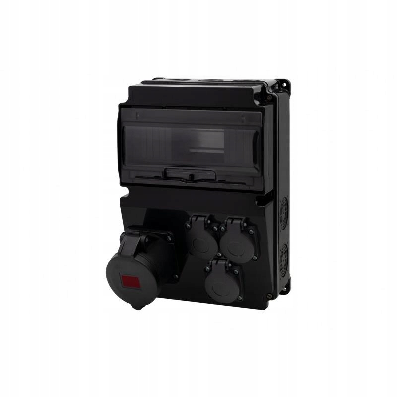 Rozvaděč černý Lago 10M Scenic rovné zásuvky 32A/5P, 3x230V F3.2666