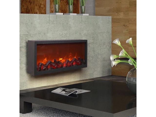 NOWOCZESNY KOMINEK ELEKTRYCZNY LED OZDOBA POMIESZCZENIA Typ kominek ścienny