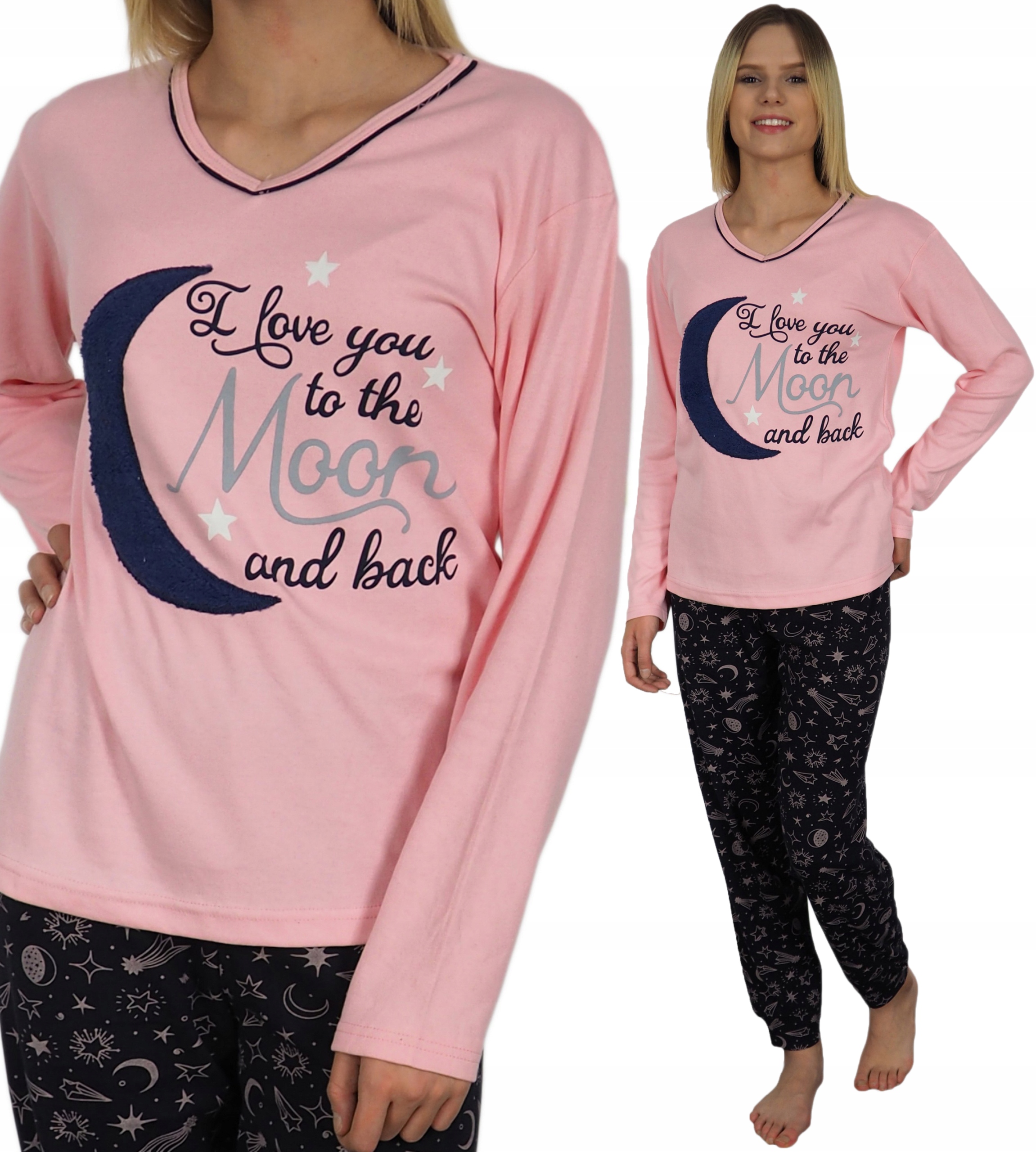 

Piżama damska XL (42) Gruba Bawełna księżyc Fajna