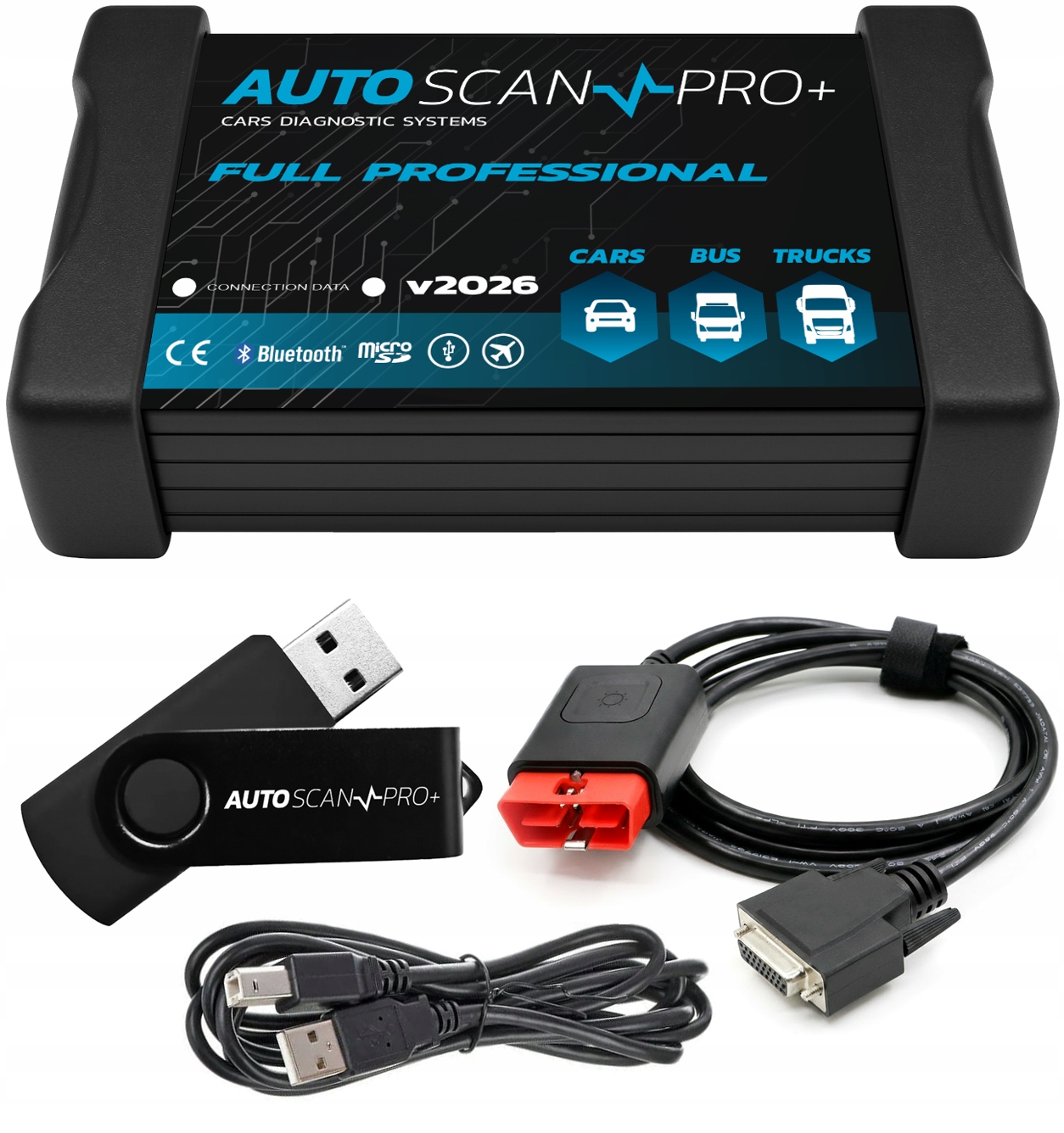 Interfejs Diagnostyczny Ciężarowe OBD2 Skaner Tester Srs Abs Dpf Scr OBD2