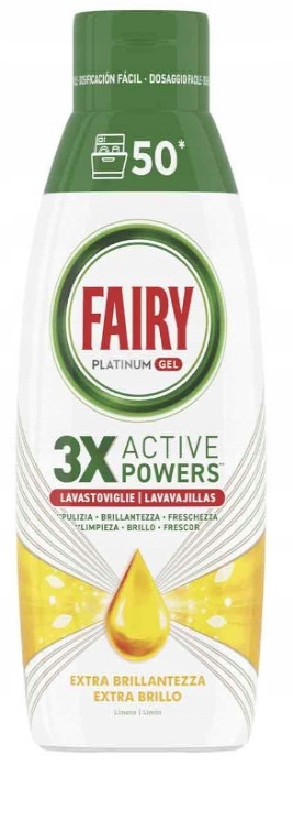 2x Fairy 3XACTIVE Skoncentrowany Żel Do Zmywarek Extra Shine 900ml