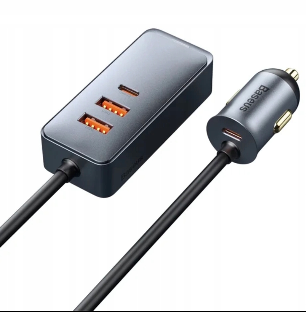 Ładowarka Samochodowa Baseus 120W 2 x USB C + 2 x USB A 4 x 30W 2U+2C