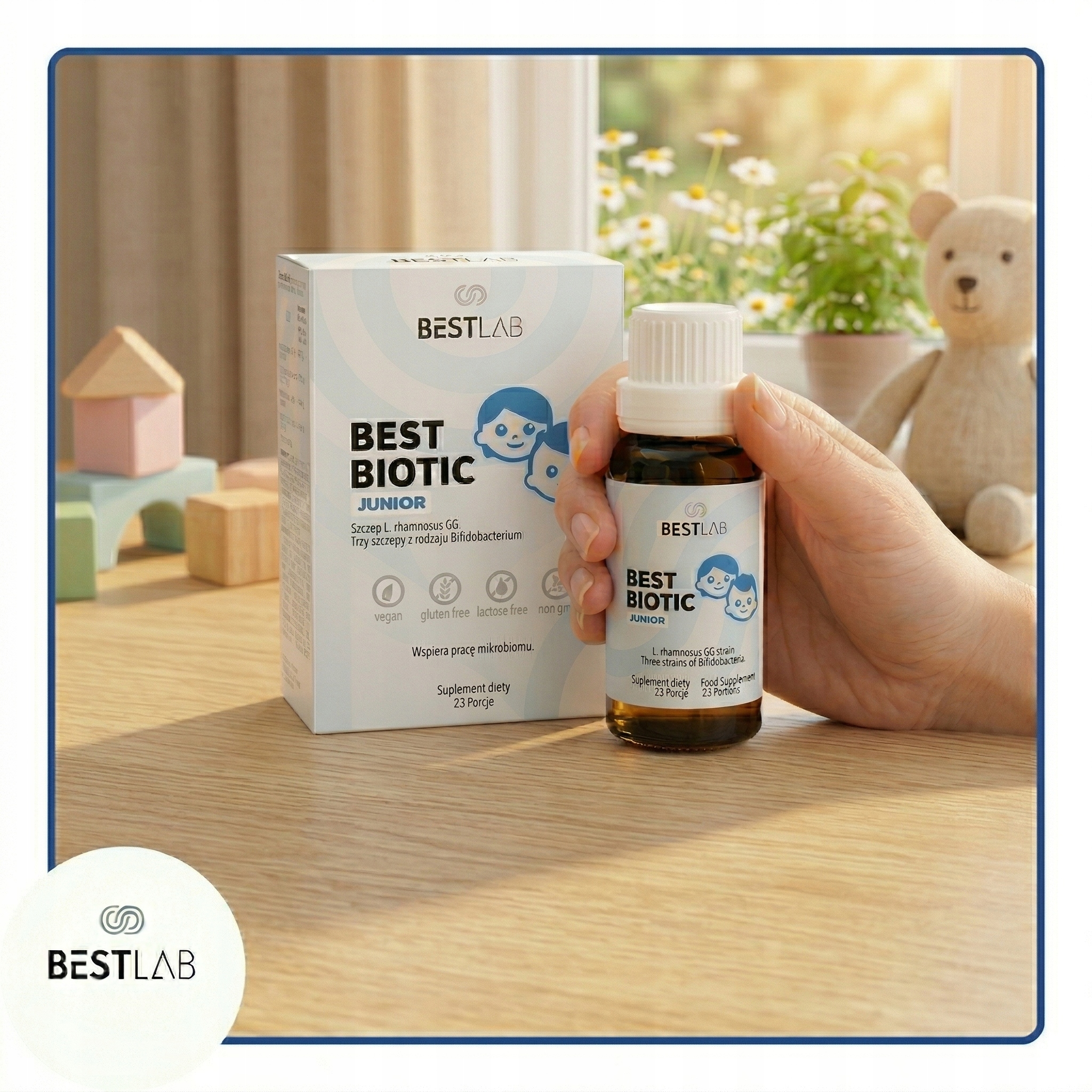 BestBiotic Junior BESTLAB Suplement diety dla dzieci krople 12 ml BEST LAB Marka Best Lab