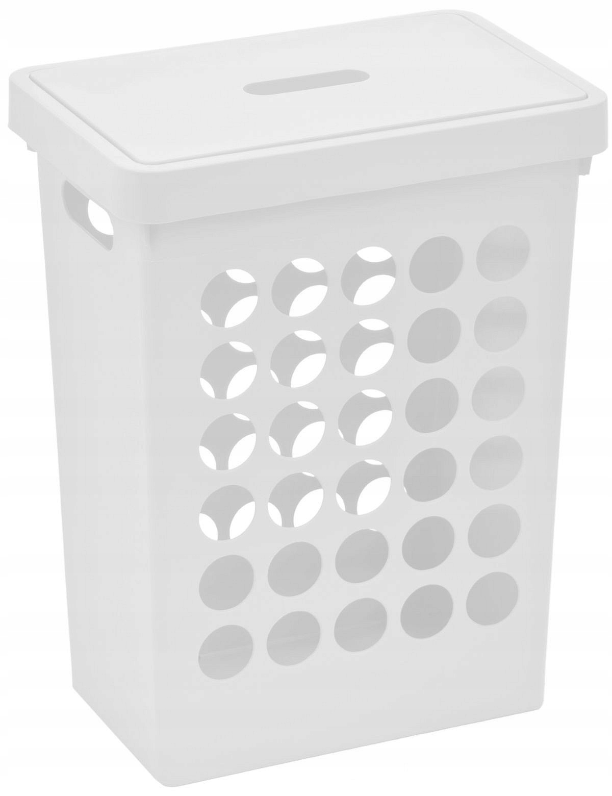 PROSTOKĄTNY KOSZ NA PRANIE BIELIZNĘ Z POKRYWĄ 33 L