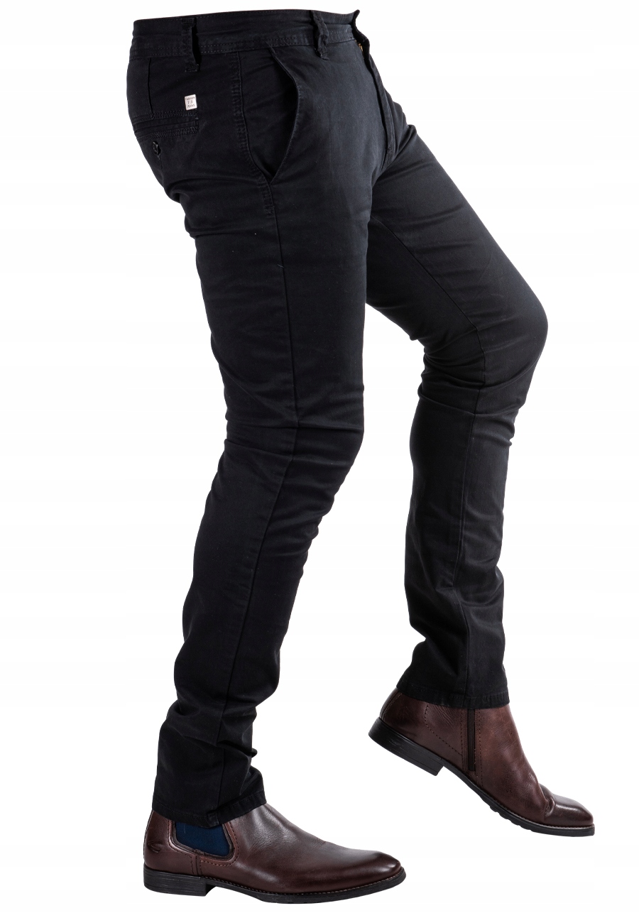 Proste CHINOSY materiałowe MAURO r. 35 Rozmiar 35