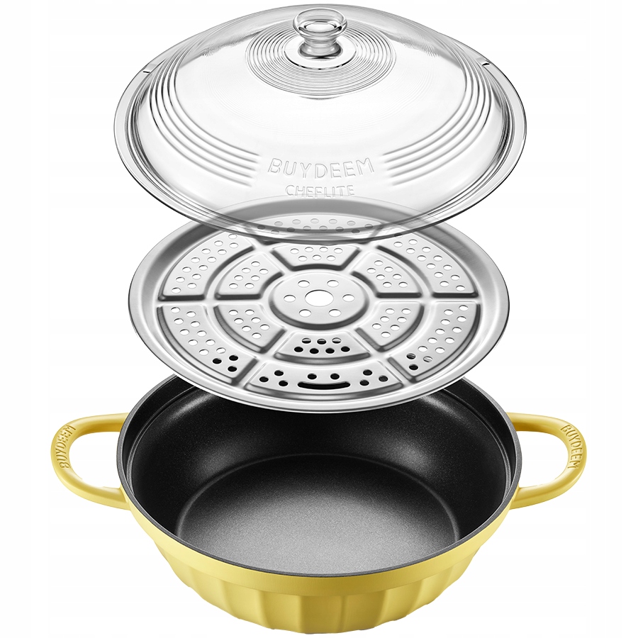 BUYDEEM Naczynie z pokrywą 3,8L CP181 Mellow Yellow — 5