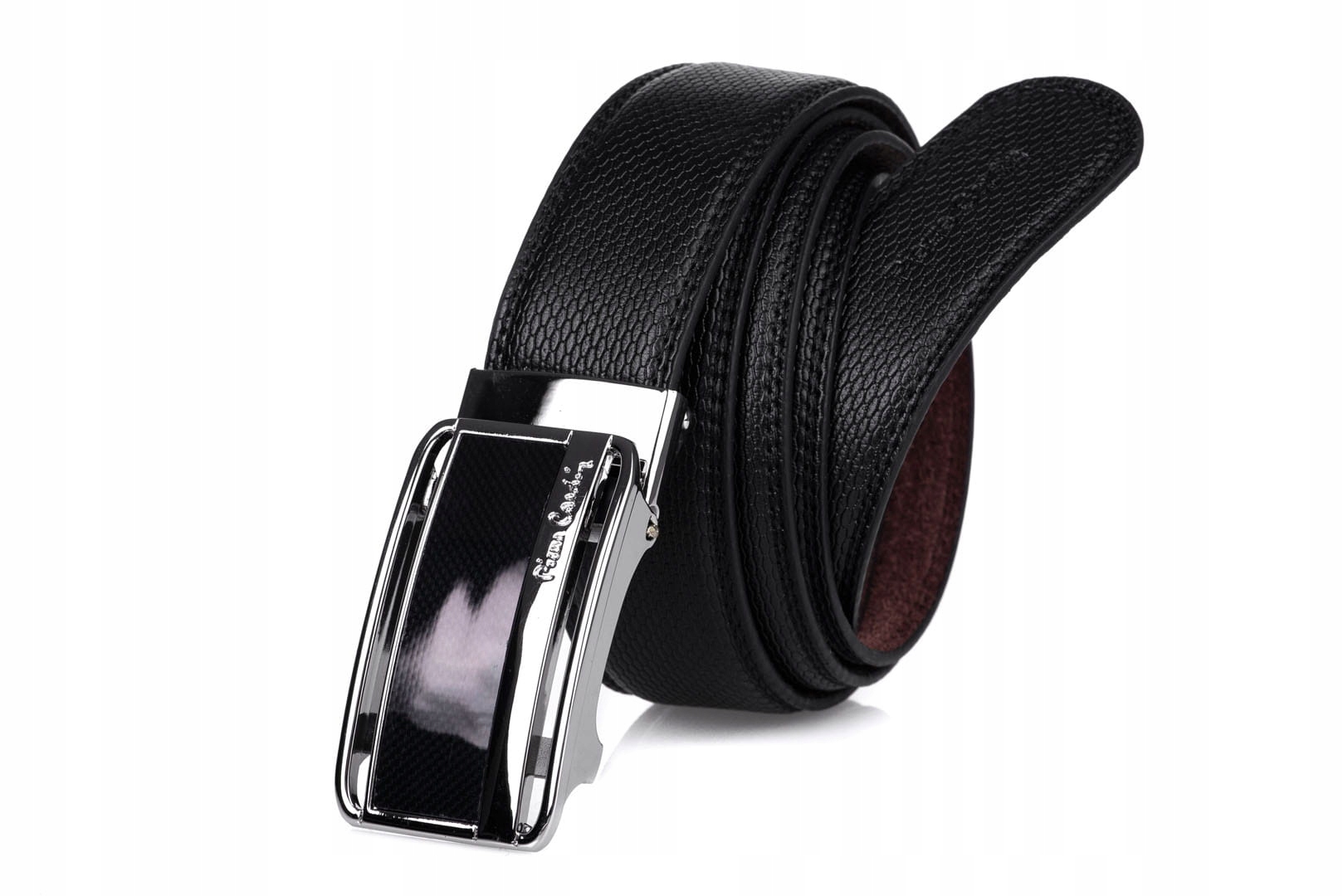 

Pasek męski skórzany Pierre Cardin Zacisk czarny