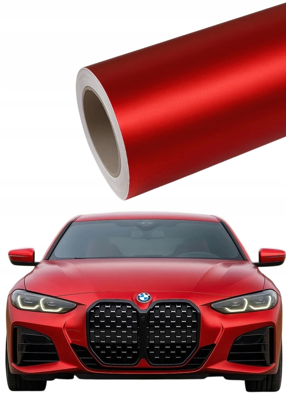 Fólie Červená Saténová 2m x 152cm Perla Chrom Mat Automobilová Samolepicí