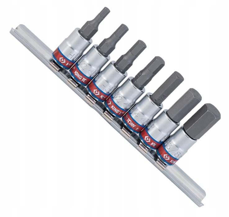 

King Tony Nasadki klucze calowe 1/4 bit Imbus 7ele