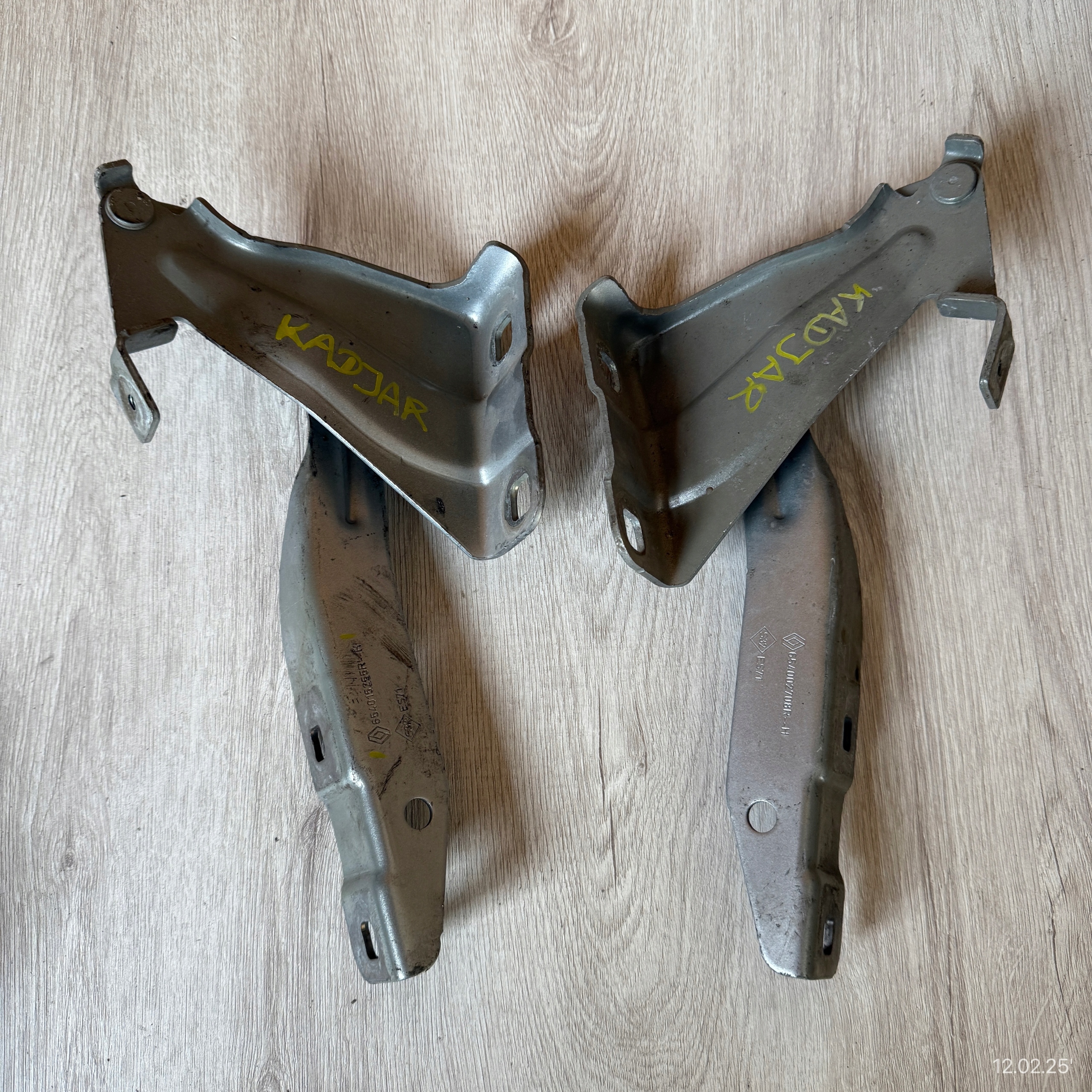 hinge bonnet hinges left right KOMPLET RENAULT KADJAR LIFT