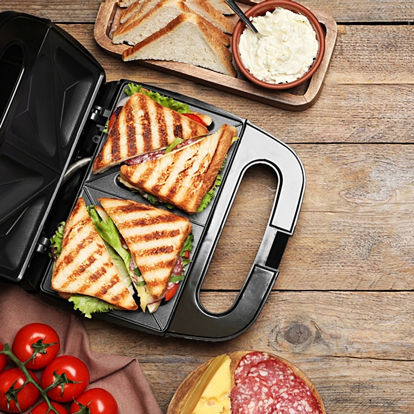 TOSTER OPIEKACZ SKŁADANY DO KANAPEK TOSTÓW SANDWICH KAMILLE Model KM6717