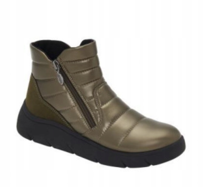 Scholl Dámské Kotníkové Boty Zlaté Na Zip S Kůží 38 C_e