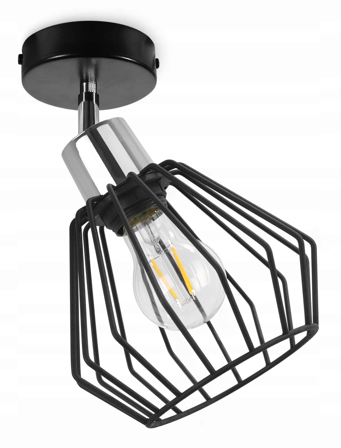 Nástěnná Lampa Kovová Drátěnka Led