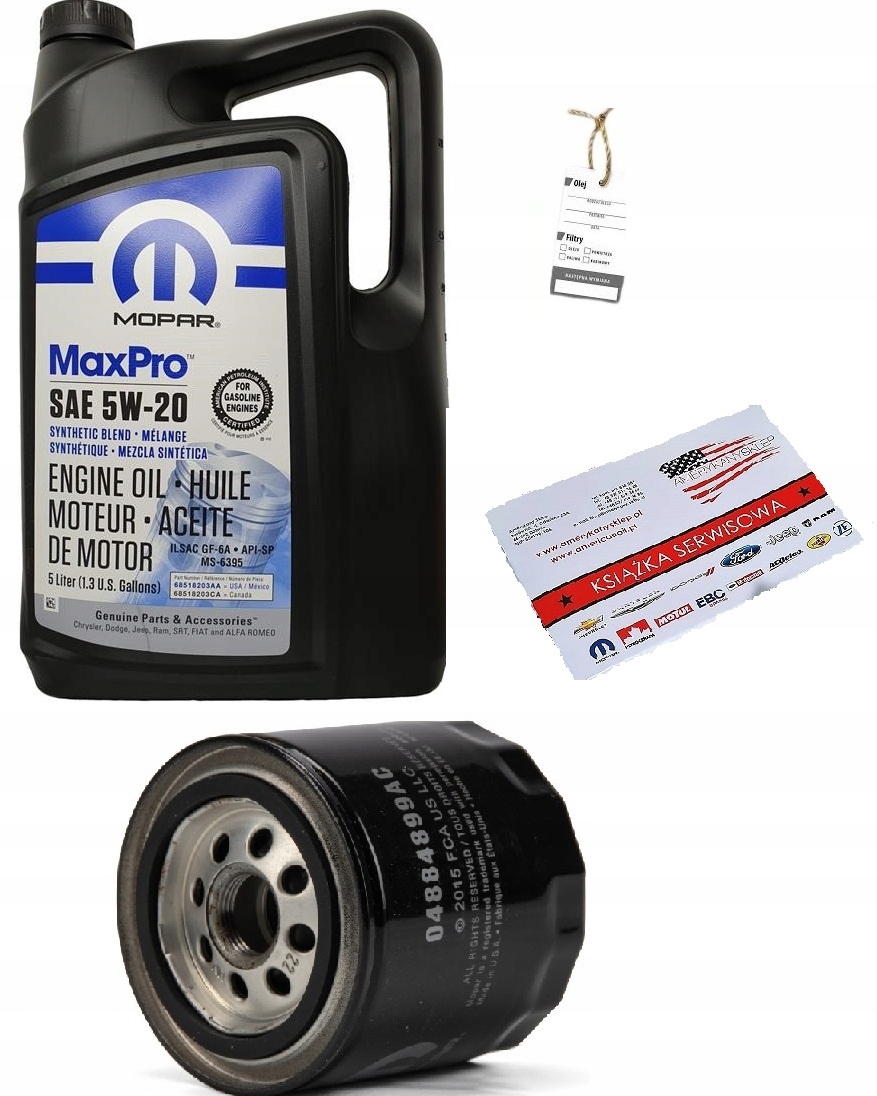 MOPAR 5W20 5L + FILTR OLEJU MO-899 / PH2