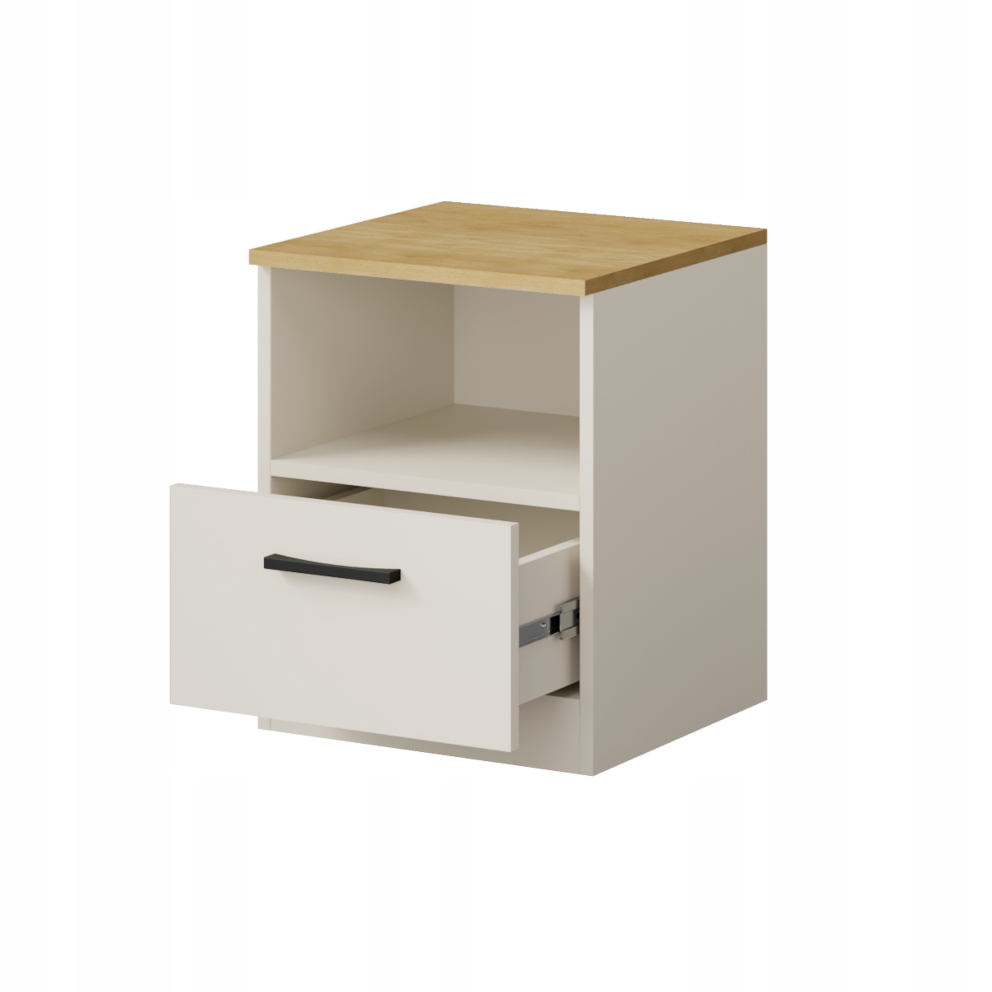 Szafka nocna młodzieżowa z szufladą Billz 40 Kaszmir/Dąb Cremona
