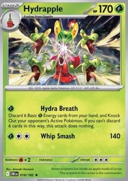 Holo Pokemon Tcg Trawiasty Hydrapple (dri 018)