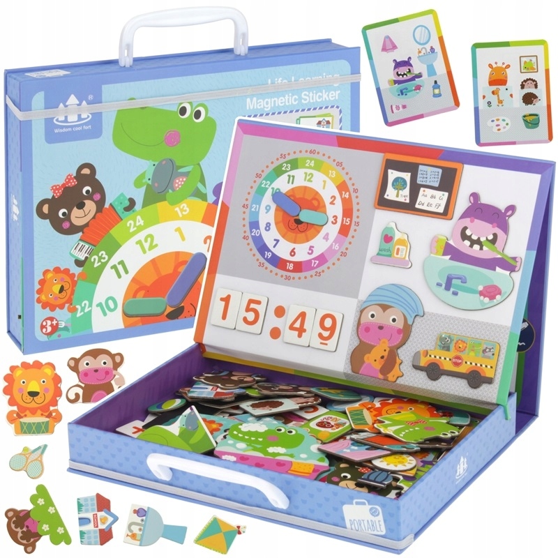 

Tablica Magnetyczna Układanka Puzzle Zegar Nauka