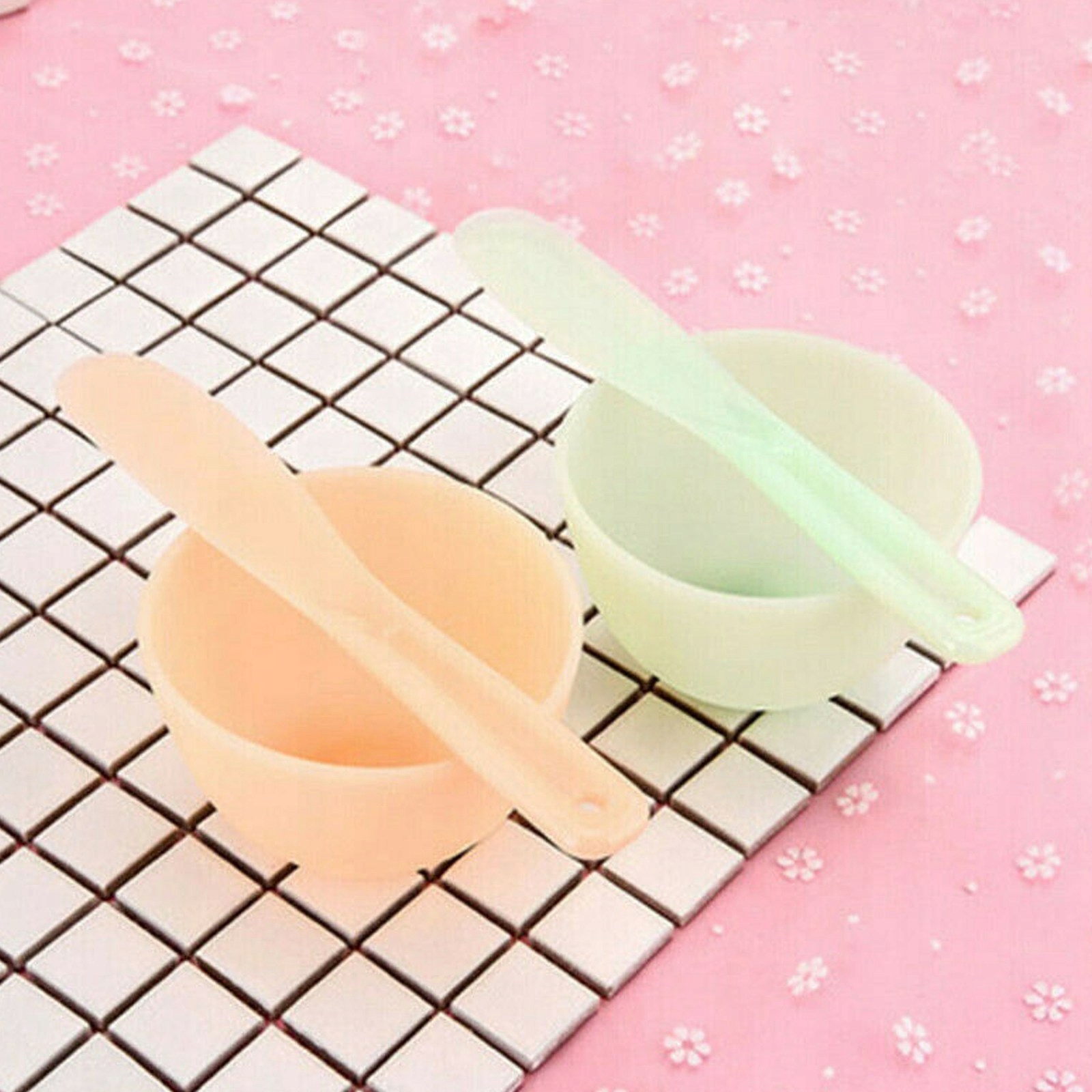 2 pcs/set DIY Silicone Face Mask Stick Bowl Set Marka bez marki