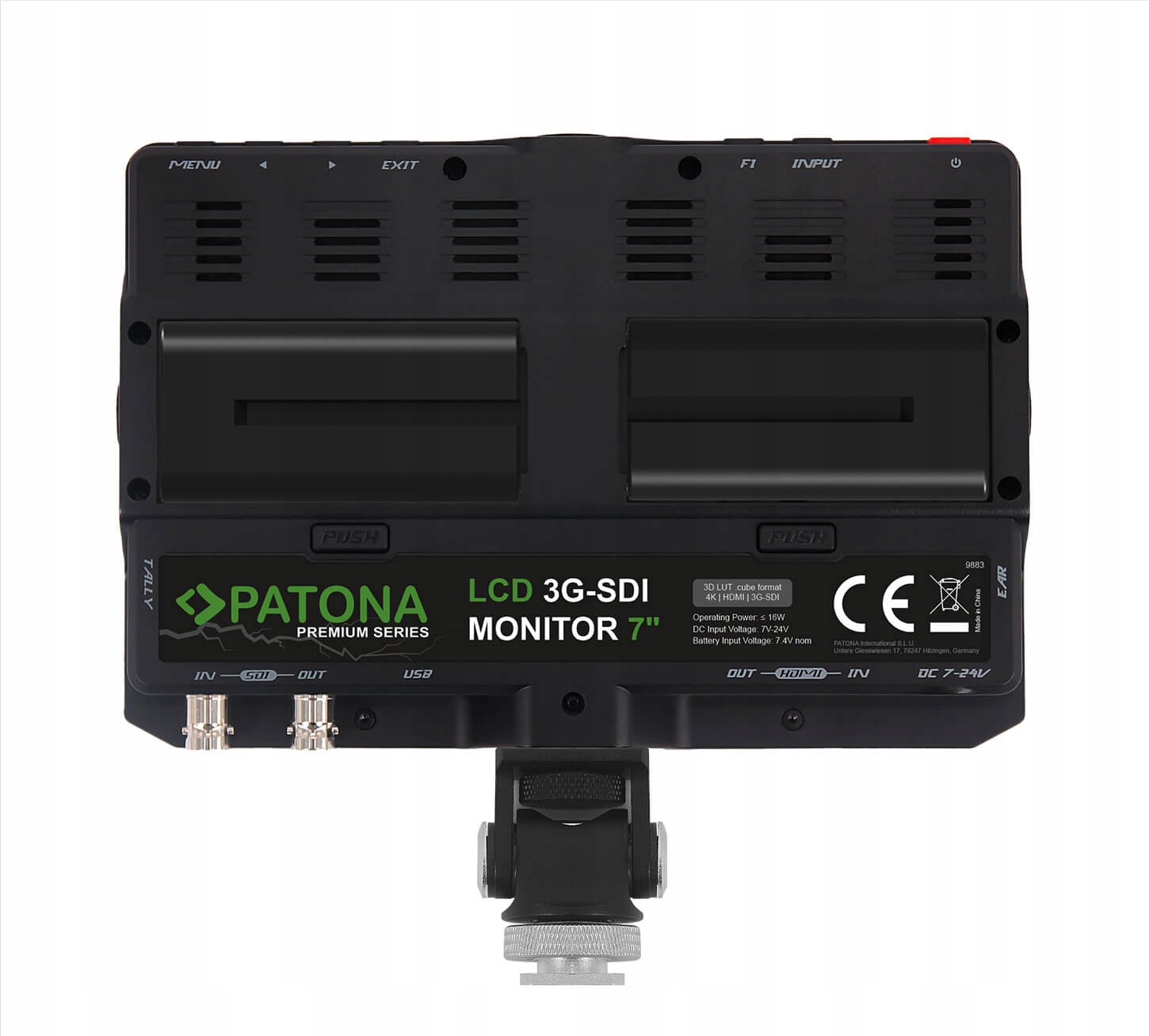 Monitor podglądowy Patona 3G-SDI Kolor czarny