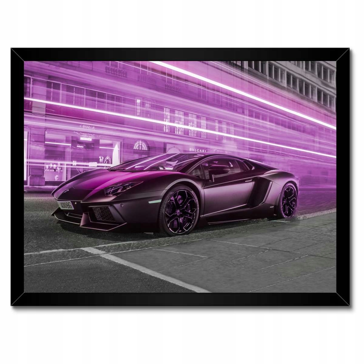 Plakáty v rámu 40x30 Fialové sportovní auto
