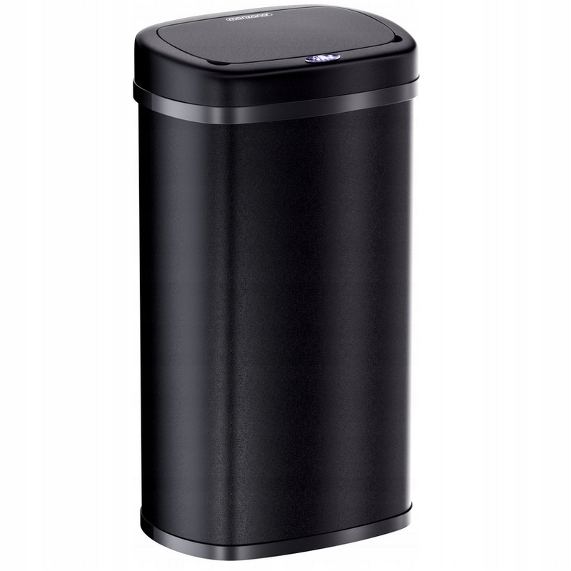 Automatyczny Kosz Na Śmieci Czarny Nierdzewny 58L