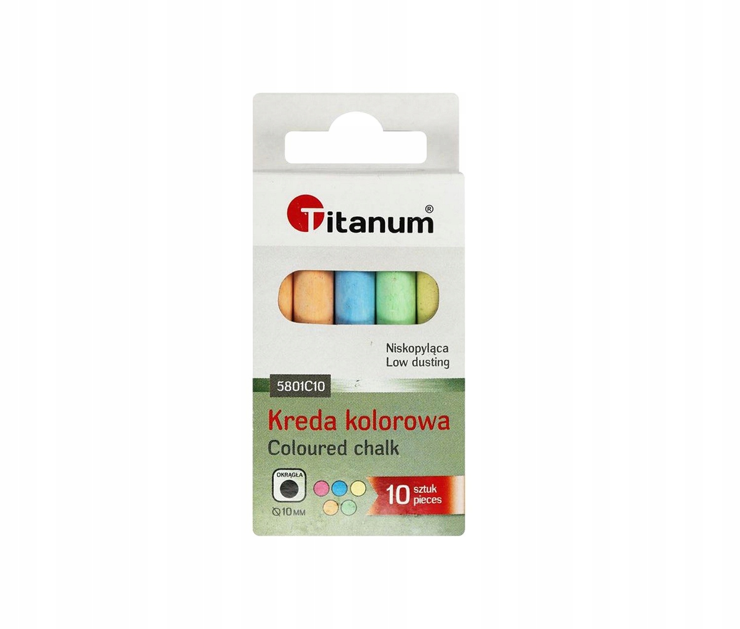

Kreda szkolna kolorowa 10 szt. Titanum