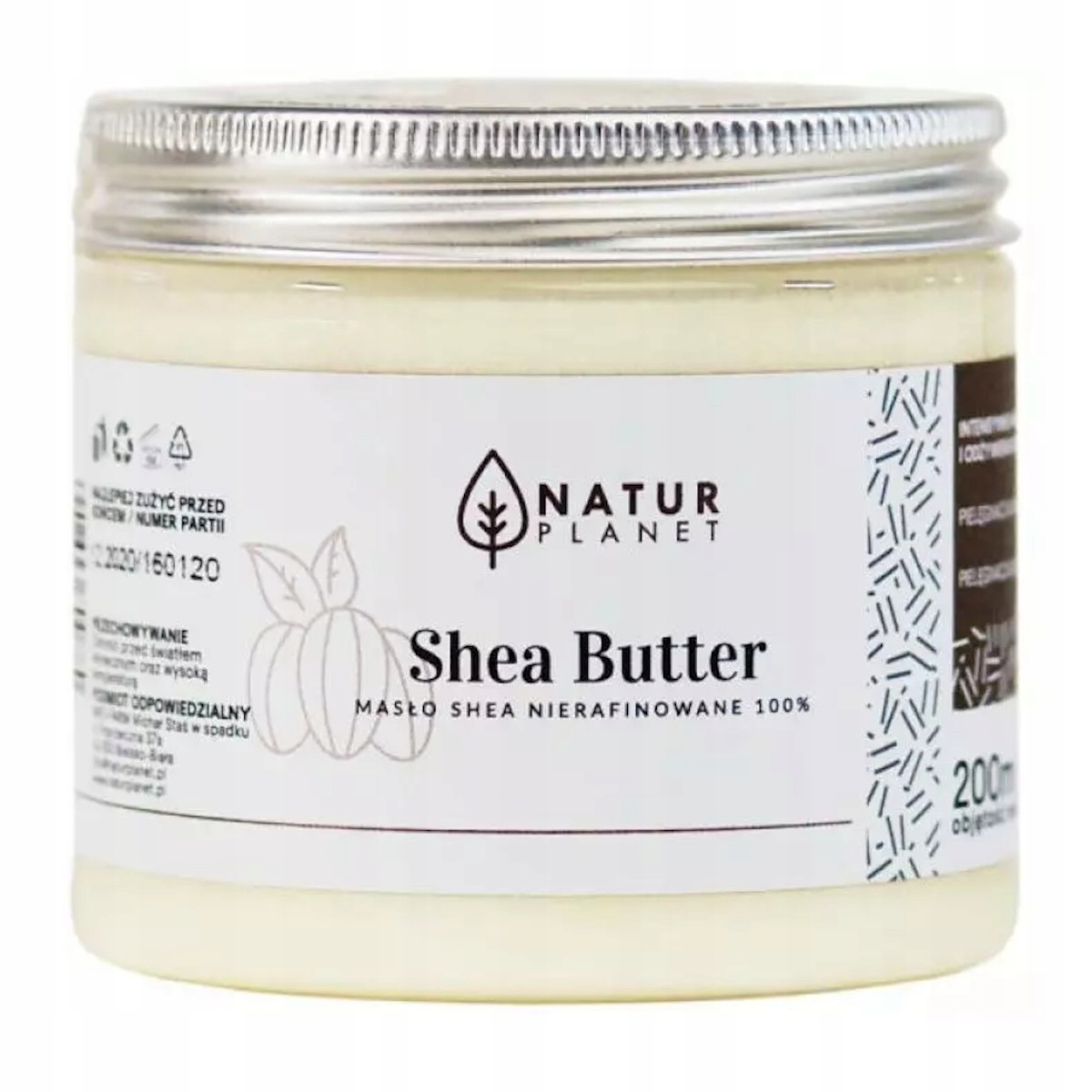 Masło Shea 100% Nierafinowane 200 ml Natur Planet