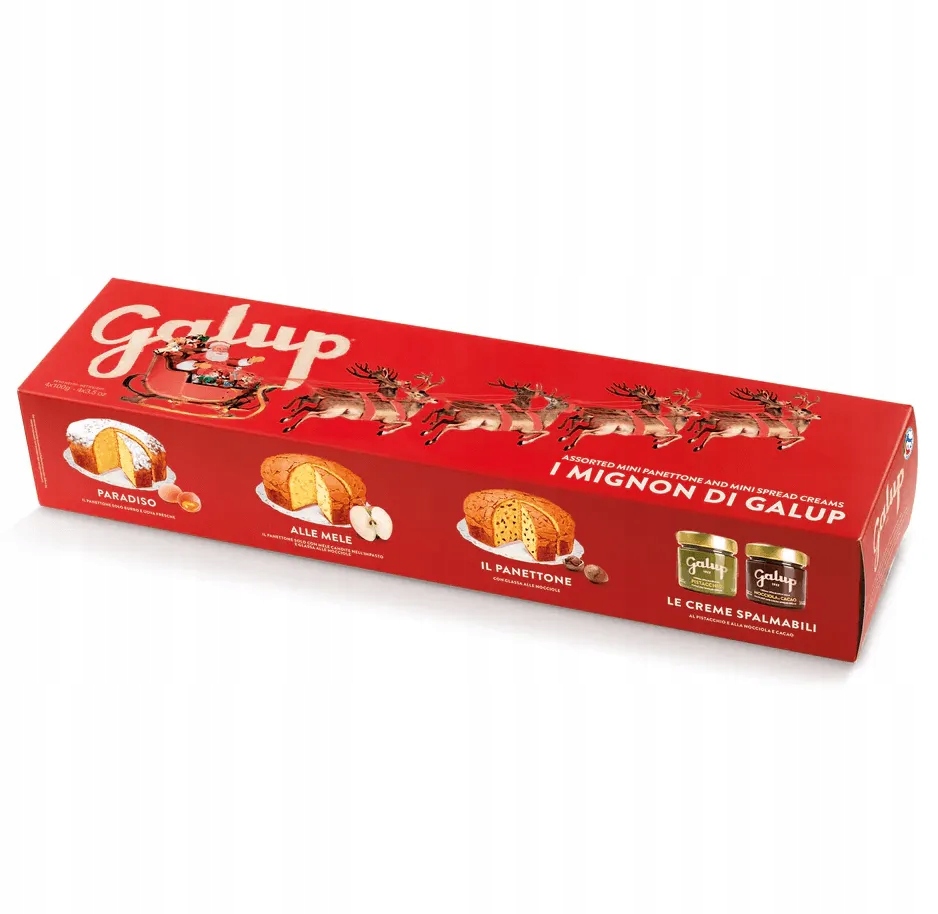 Levně Galup Sada Mini Panettone a krémů 460 g Vánoční edice