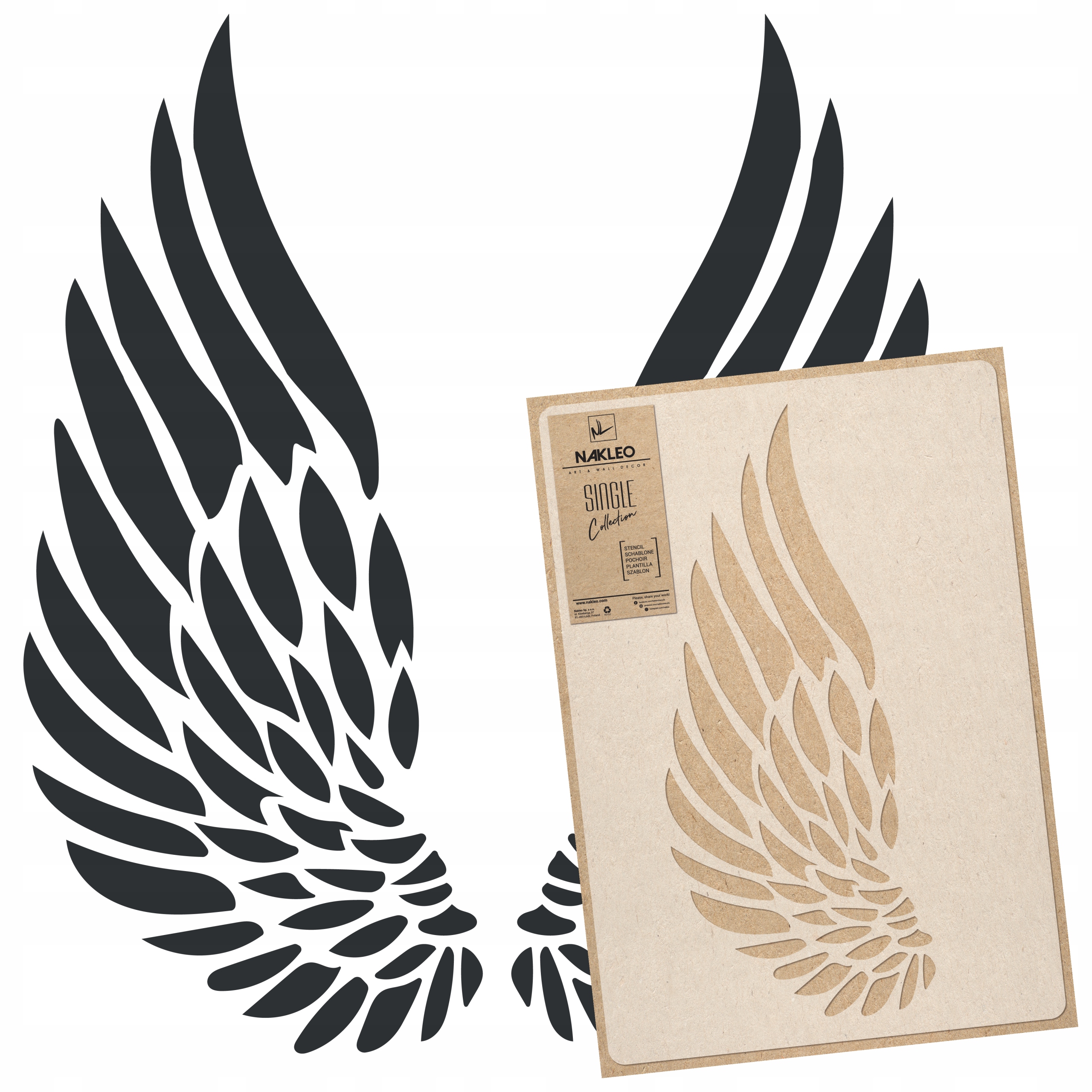 Šablona malířská Vícenásobná L 43x64 cm Křídla Anděl Kouzelná Magie