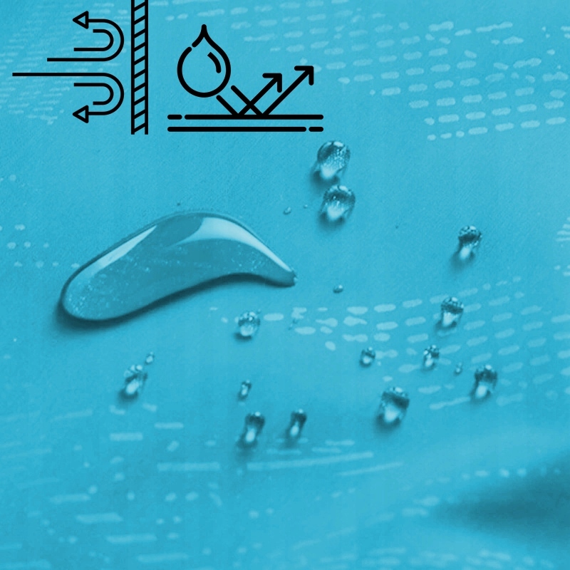 KURTKA PRZECIWDESZCZOWA Z KAPTUREM WIATRÓWKA LEKKA UNISEX NIEBIESKA XXXL Kod producenta KPDNB3XXL