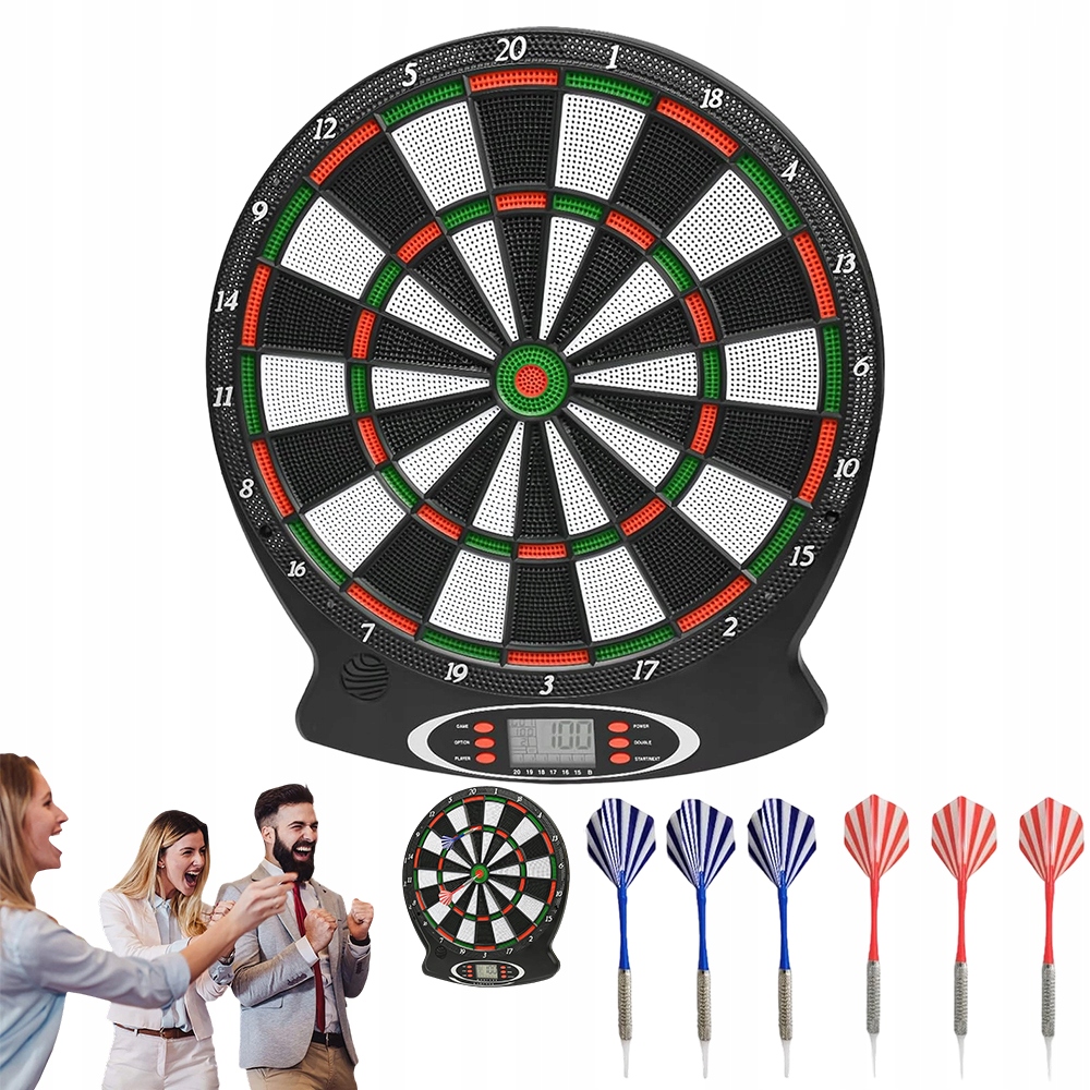 Štít na šipky s automatickým počítadlem pro domácnost a párty 28 her