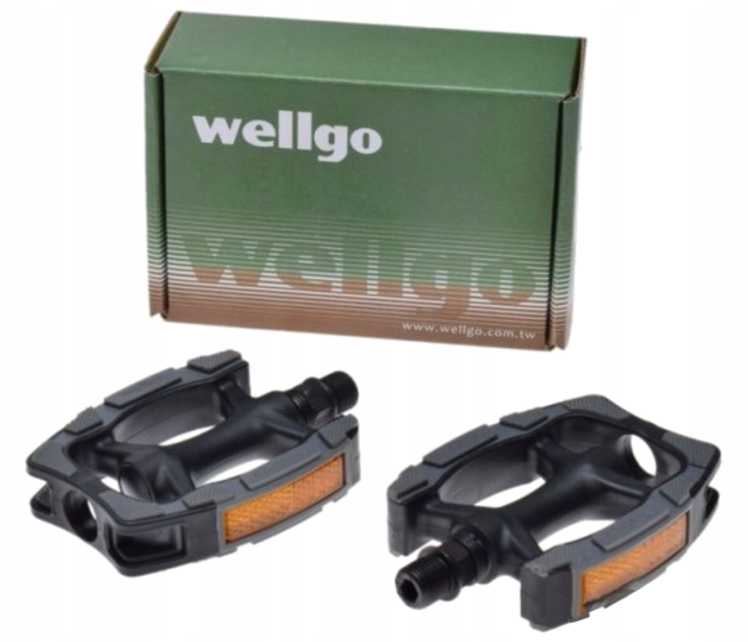 Pedały Wellgo Antypoślizgowe Łożyska Kulkowe Rower Trekkingowy Miejski 242g