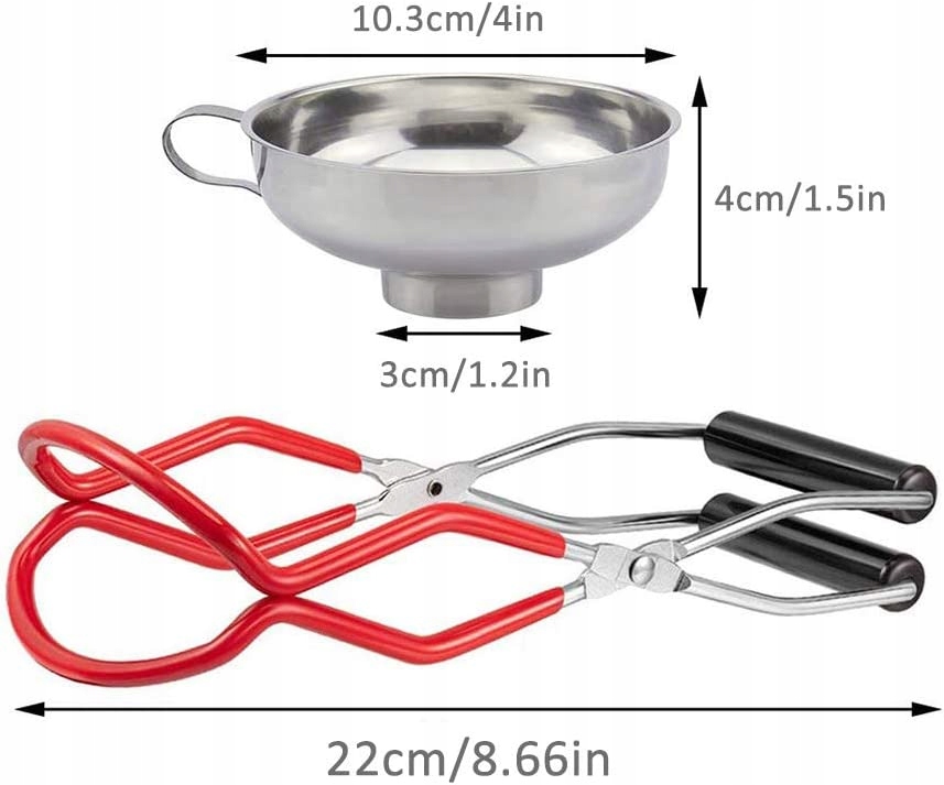 Szczypce Do Słoikó Konserw Szczypce + Lejek Zestaw Marka Beede