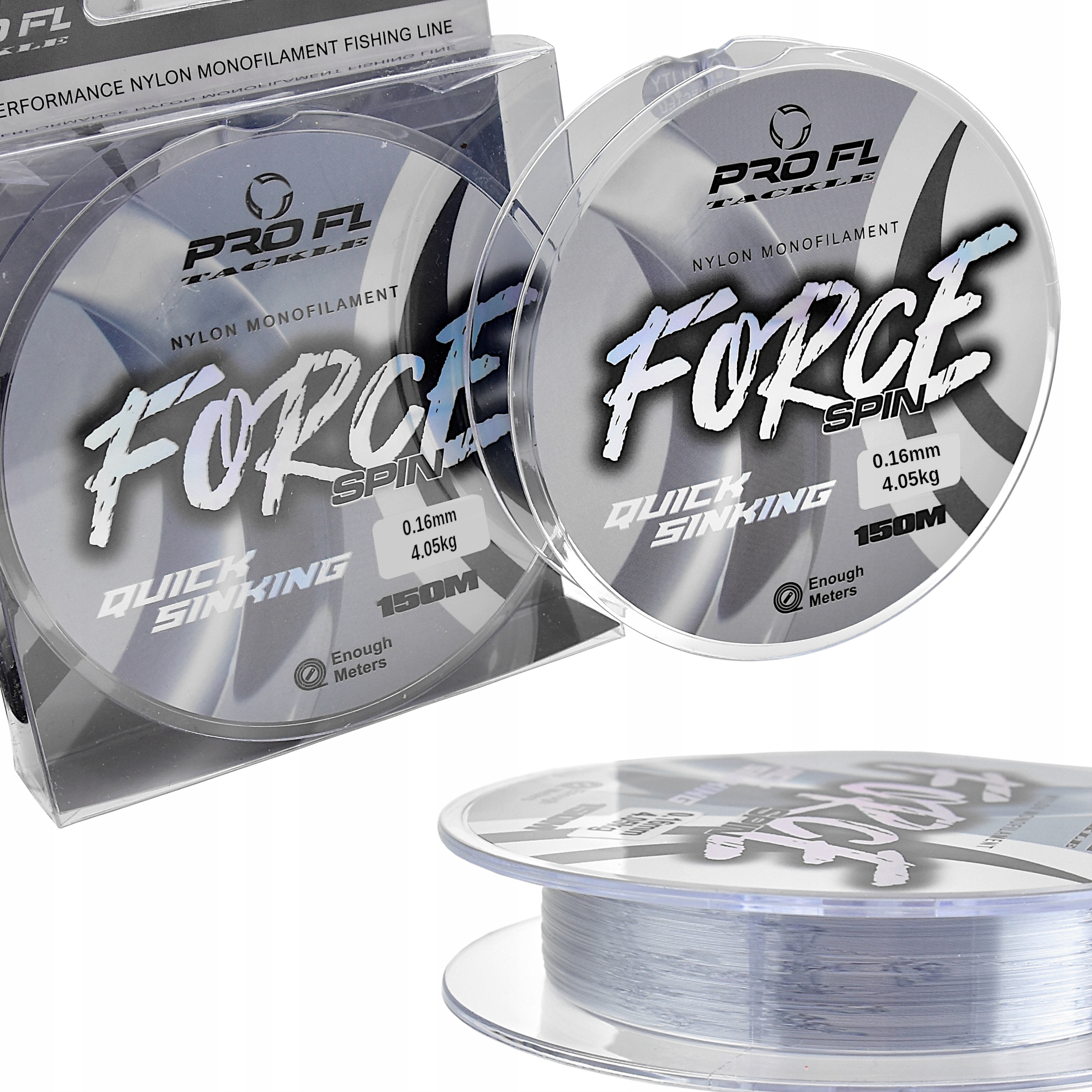 Żyłka nylonowa Pro Fl Force Spin 0.16 mm 4.05 kg 150 m szybko tonąca