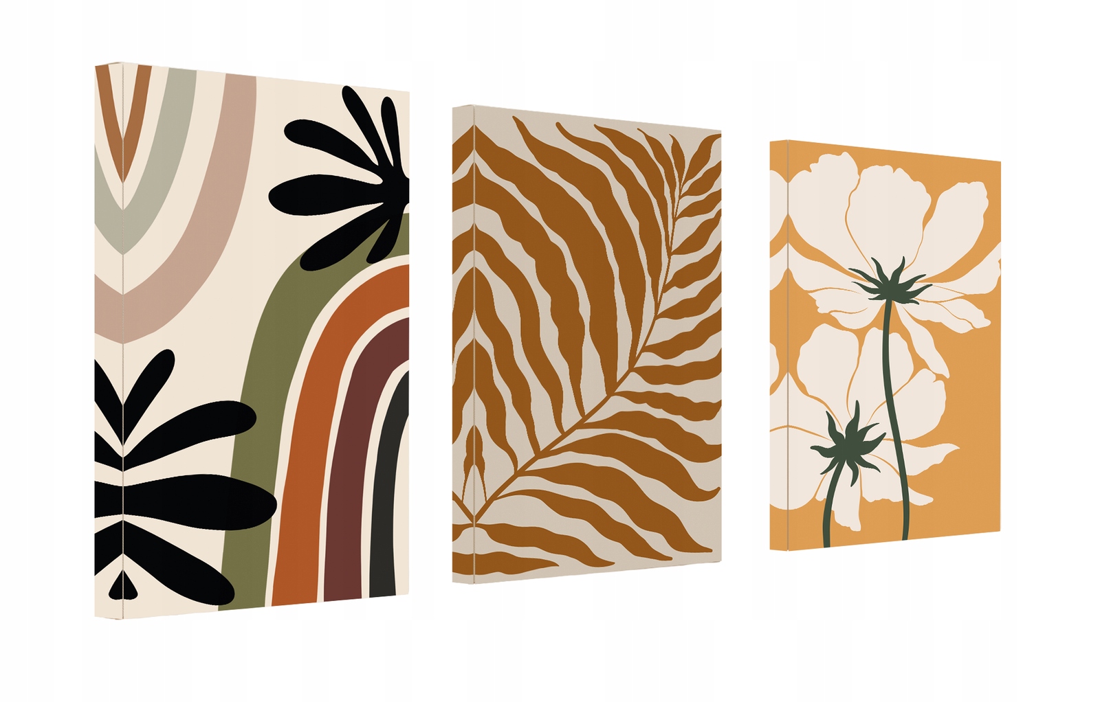 Moderní Obraz Do Obývacího Pokoje, Ložnice Na Plátně Triptych Styl Boho 120x60
