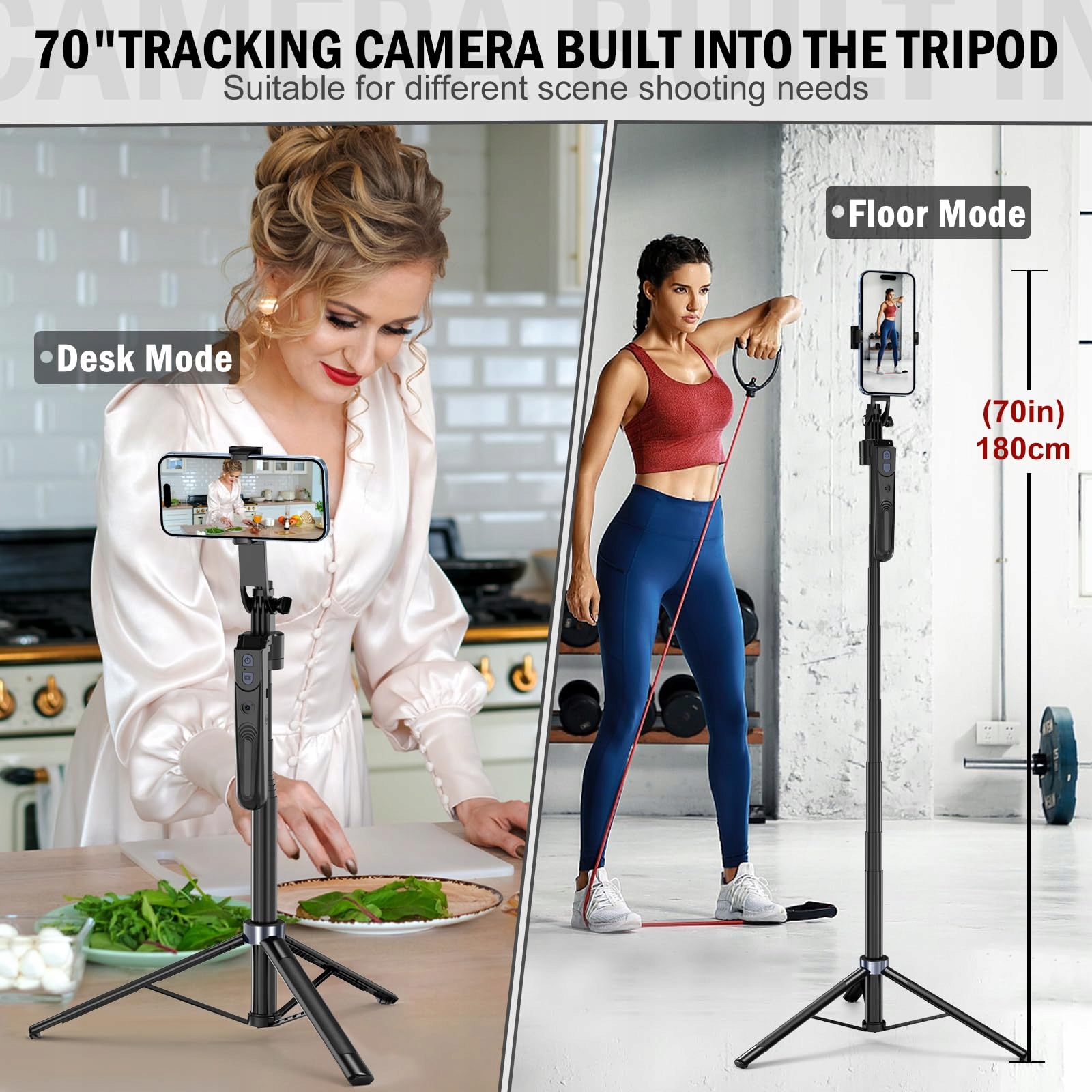 AUTO Face Tracking 360° Selfie Stick Do Telefonu iPhone — miniatura 2