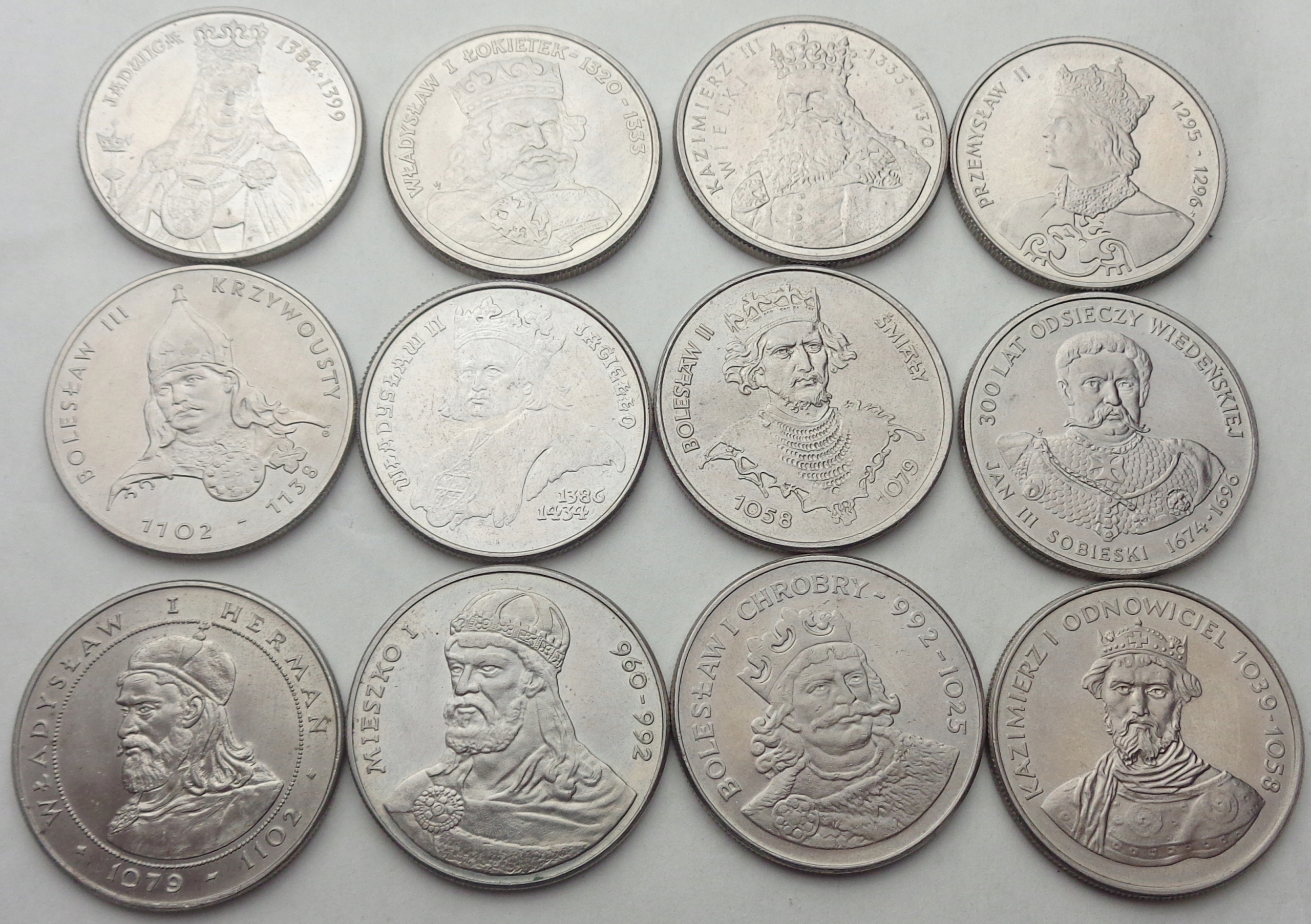 KPL - ZESTAW - KRÓLE - POCZET - 12 MONET - PRL / 2